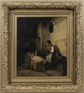 Watching The Baby by Ferdinand Brutt