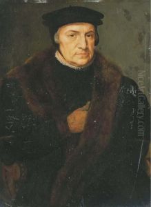 Portrait D'homme Au Manteau De Fourrure by Barthel Bruyn