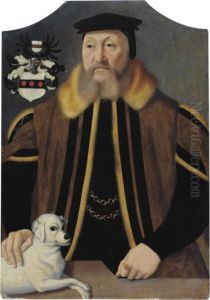 Portrait Of A Gentleman With His Dog