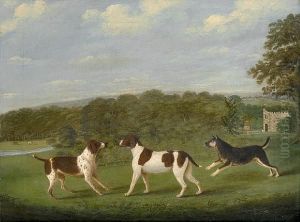 Three Dogs In A Landscape Before A Countryhouse Three Dogs In A Landscape Before A Countryhouse