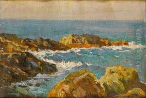 Rocky Coastline by Charles David Jones Bryant