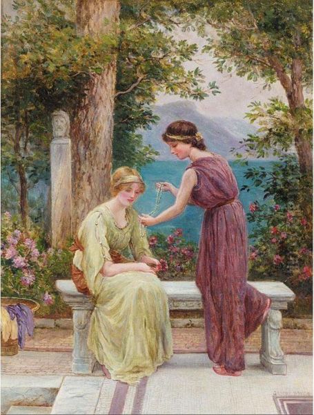 Maidens In An Italianate Garden - view 1
