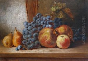 Still Life Of Grapes And Other Fruit, A Pair