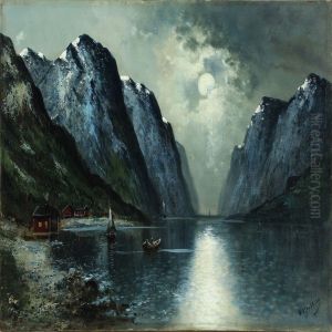 Moonlight Scenery From Lofoten In Norway by Olav Brystorp