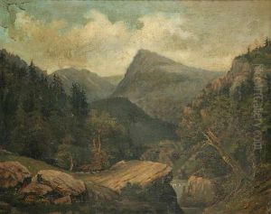 A Mountain Landscape by Alois Bubak
