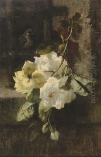A Swag Of White And Yellow Roses - view 1