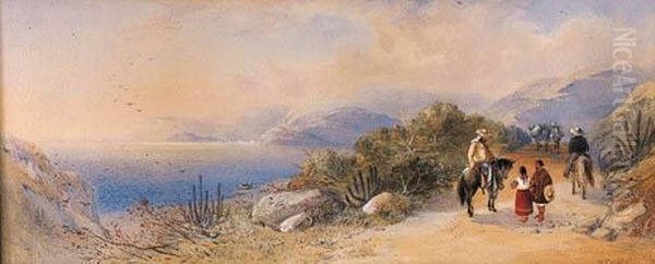 Lake Texcoco, With A Distant View Of The City Of Mexico - view 1