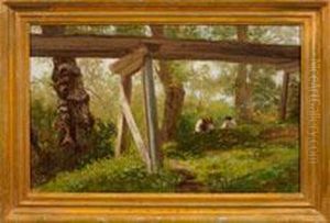 Holzviadukt Im Wald Bei Weimar by Karl Buchholz