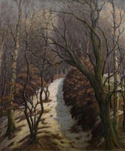 Winterlicher Waldweg by Paul Buchholz
