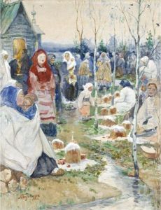 Easter Morning Feast by Alexander Alexeevich Buchkury