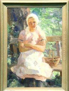 Young Girl Seated In The Sunlight