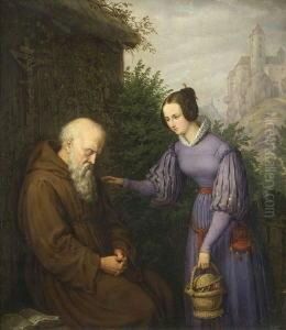 Willkommener Besuch. by Johann Georg Buchner