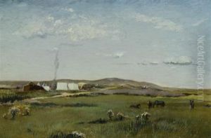 Indian Camp Near Lodge Pole Creek by Frank Buchser