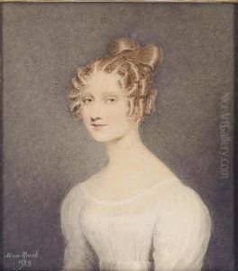 Portrait Of Janet Turnbull, Bust-length, Wearing A White Muslin Dress by Adam Buck
