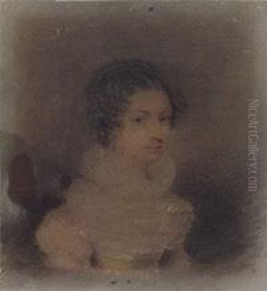 Portrait Of A Lady In A White Dress - view 1