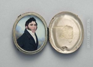 Portrait Miniature Of A Young Gentleman by Frederick Buck