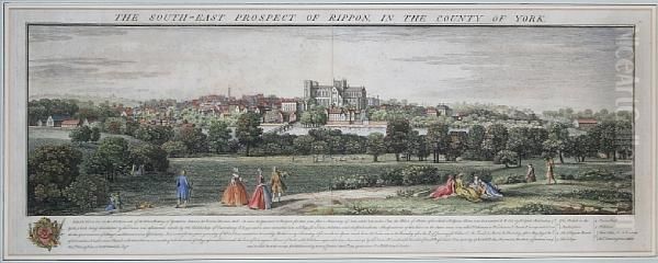 The South East Prospect Of Rippon In The County Of York - view 1