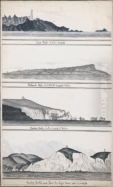 Fourteen Pencil Drawings Of The Coastline - view 1