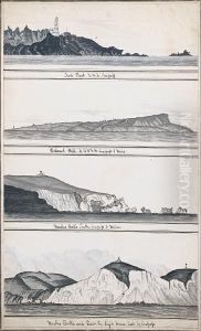 Fourteen Pencil Drawings Of The Coastline by William Henry Buck