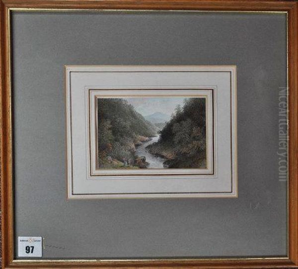 River Landscape With Figures - view 1