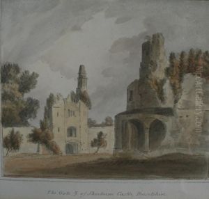 The Gate Of Sherborne Castle, Dorsetshire by John Chessell Buckler