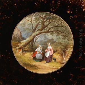 An Old Woman And A Maiden In A Landscape