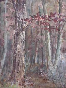 Woodland Scene With Stream by William Savery Bucklin