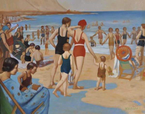 Busy Beach Scene - view 1