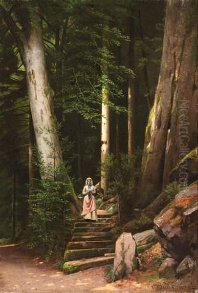 Jeune Femme Dans La Foret. - view 1