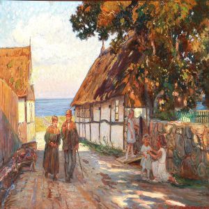 Slippen Ved Den Gamle Kobmandslaenge - Gudhjem by Carl Budtz-Moller