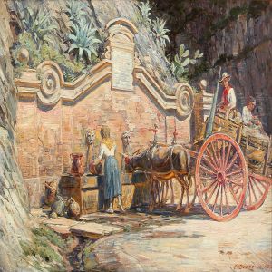 Ved Fontaenen, Positano by Carl Budtz-Moller
