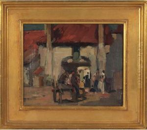 Market Scene by Karl Albert Buehr