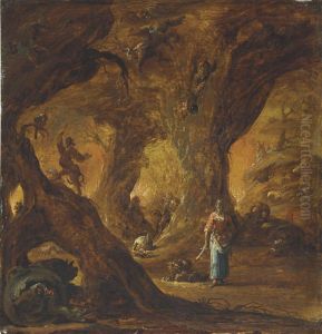 A Sorceress In A Wood Surrounded By Devils