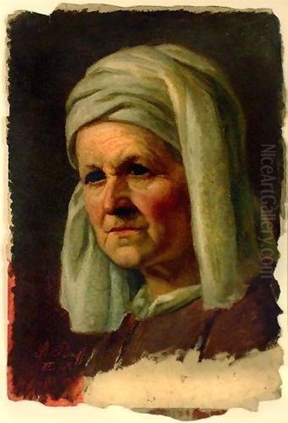 Kopfstudie Einer Alteren Frau - view 1