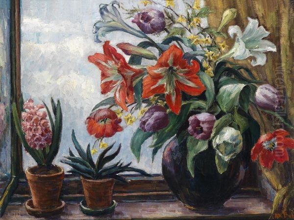 Spring Flowers In A Window - view 1