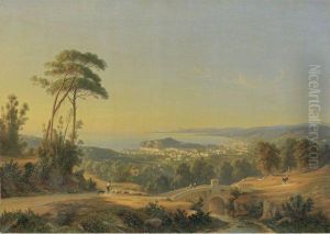 Blick Auf Die Bucht Von Pozzuoli by Rudolf Johan Buhlmann