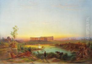 Vue De Paestum by Rudolf Johan Buhlmann