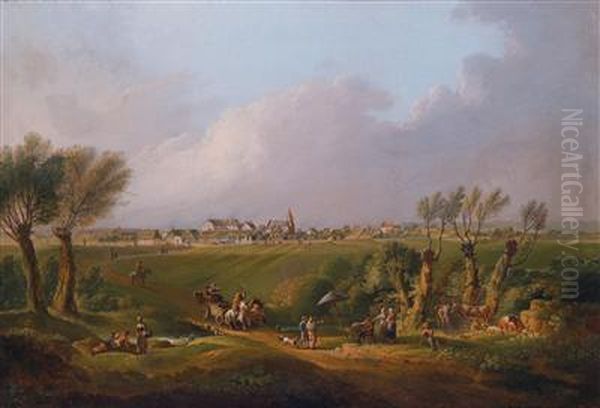 Scene Ofthe Marchfeld With Ebenthal In The Background - view 1