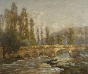 Paysage Au Pont by Georges J. Buisson