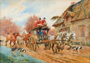 Retour De Chasse Devant L'auberge Au Tourne-bride