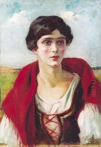 Portret Mlodej Kobiety W Wiesniaczym Stroju
