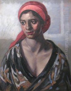 The Red Turban by Petru Bulgaras