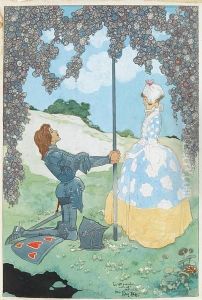 The Knight And His Maid by Rene Bull