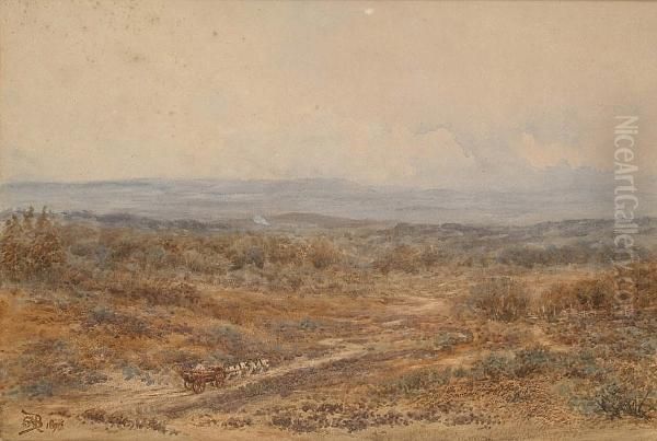 Horse And Cart In A Rural Landscape - view 1