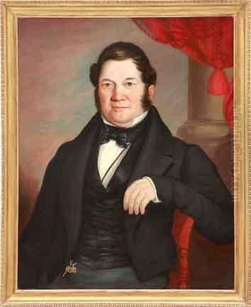Portrait Of Seated Gentleman With Watch Fob - view 1