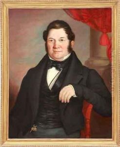Portrait Of Seated Gentleman With Watch Fob by Bullock