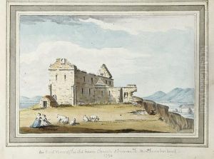 An East View Of The Old Saxon Church, Alnmouth,northumberland by Job Bulman