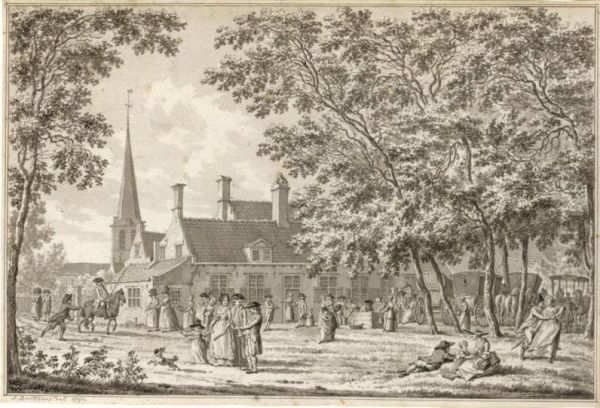 Figures Strolling In 'het Schutters Hoff', Domberg - view 1