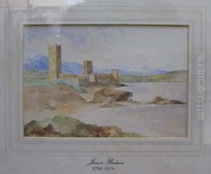 Castle By A Lake by James Bulwer