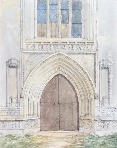 Cawston Church, The West Door by James Bulwer